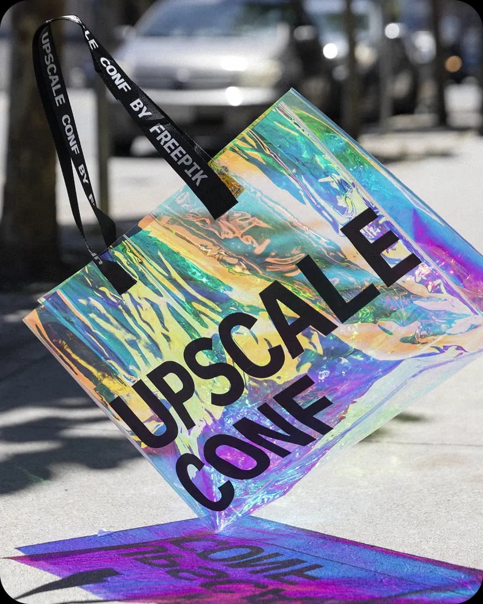 Clear Iridescent PVC Tote Bag